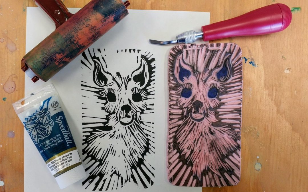 Introduction to Lino Cut Lupine Art Studio